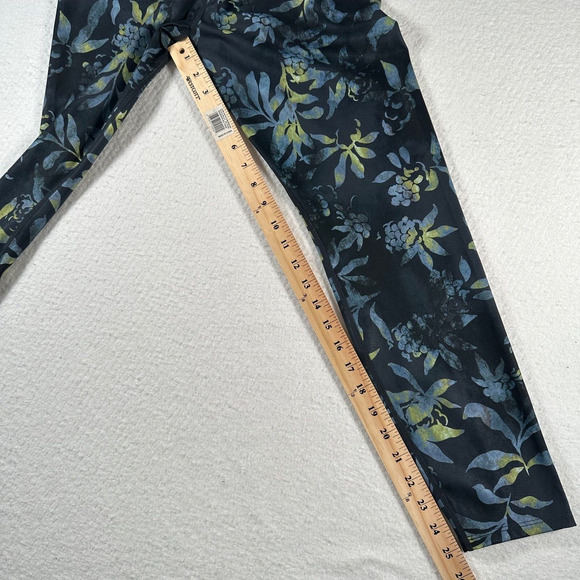 Joy Lab 7/8 Leggings Women Small Blue Green Floral Print Drawstring High Rise - Picture 5 of 9